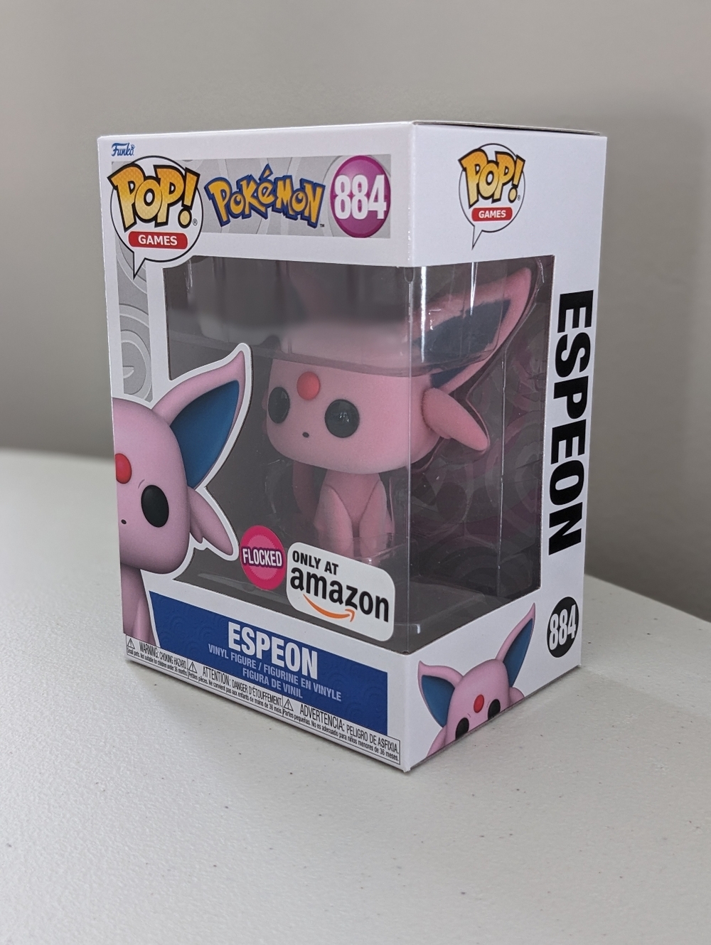 NEW Funko Espeon Flocked Amazon Exclusive Funko Pop 884 Pokemon Eevee evolution - Picture 10 of 14